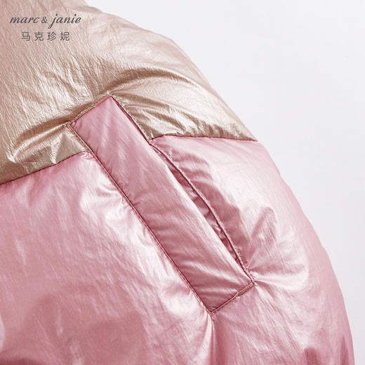 马克珍妮冬装新款 女童金属色立领加厚羽绒马甲221659 商品图4