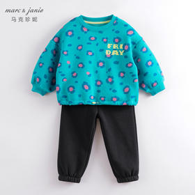 马克珍妮秋冬新款 女童加绒运动套装 儿童卫衣套装221150
