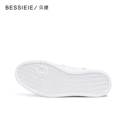 BESSIEIE运动风拼接板鞋|高帮小白鞋，真皮制高级耐造，实穿百搭 商品图4