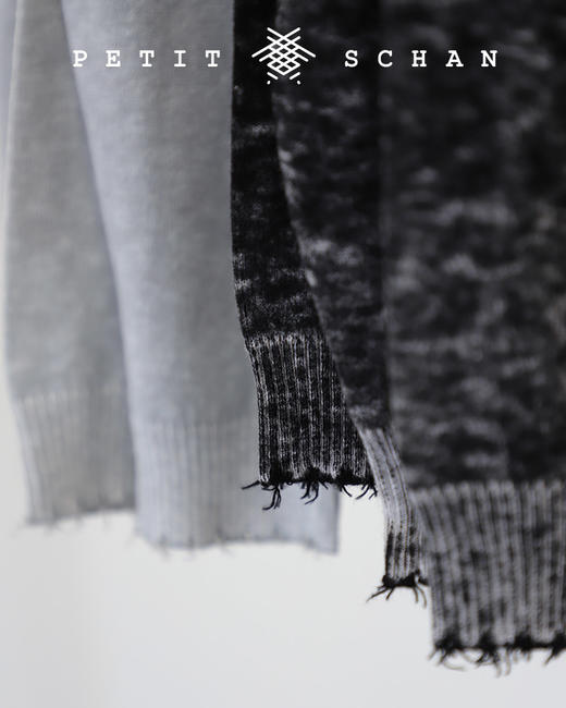 PETIT SCHAN小闪 CLO#052 Dirty Sweater 羊绒棉 印染带帽针织衫 商品图9
