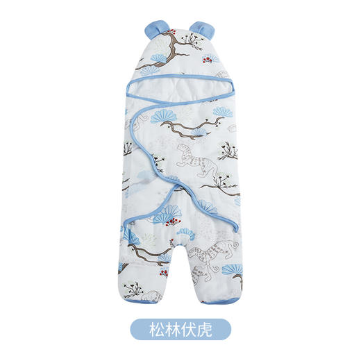 i-baby/英伦宝贝恒温纱布新生儿二合一抱被 宝宝包被春秋包被 婴幼儿纱布包巾 商品图0