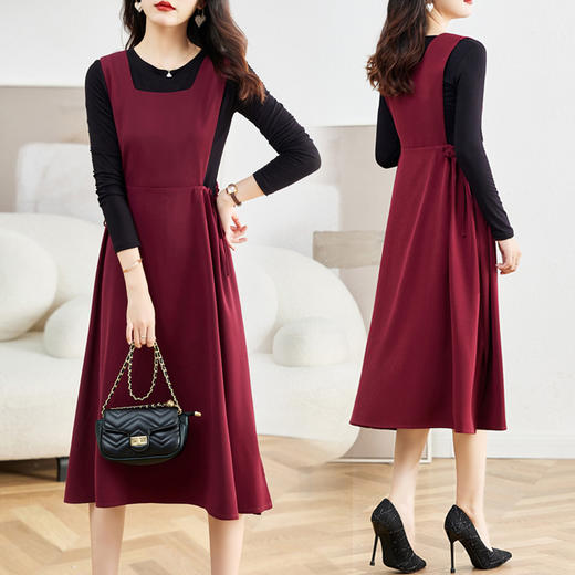 2022新款秋季女装时尚潮流马甲套装裙两件套时尚连衣裙HR-LSNY22021 商品图5