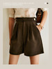欧芮儿咖啡色短裤女2022年夏季新款高腰加厚a字时尚通勤阔腿短裤 商品缩略图2