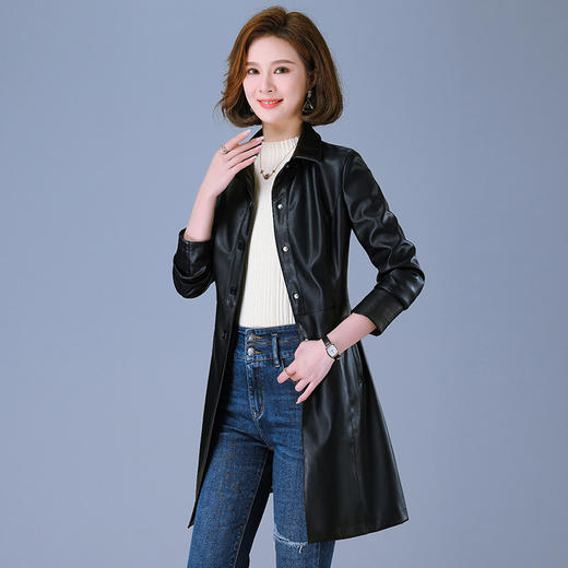 YCE 6690-1001仿真皮衣修身韩版大码时尚外套 商品图1
