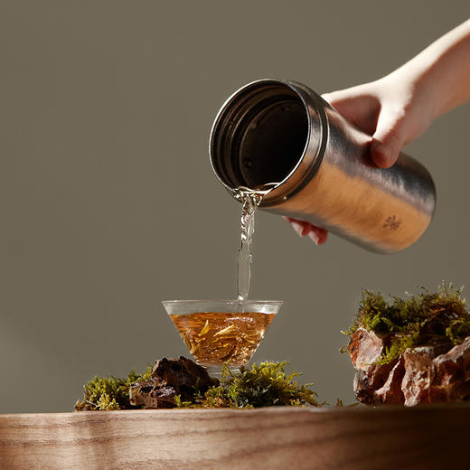 保鲜12h 茶水不变质 | 鸣盏 纯钛泡茶保温杯 茶水分离办公茶具钛杯MZ8007[福利品] 商品图9