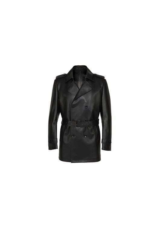 callisto黑色棉羊皮革皮衣 FRFLT013TD 商品图0