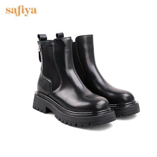 【新品特惠】Safiya/索菲娅  2022秋冬新款长靴女新潮设计感双层炸街厚底小众裤管靴 SF24117136 商品图4