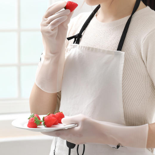 【醒粉专属福利9.9元拍3双】家务手套洗衣防水PVC家用清洁防滑耐用型厨房洗碗手套 商品图2