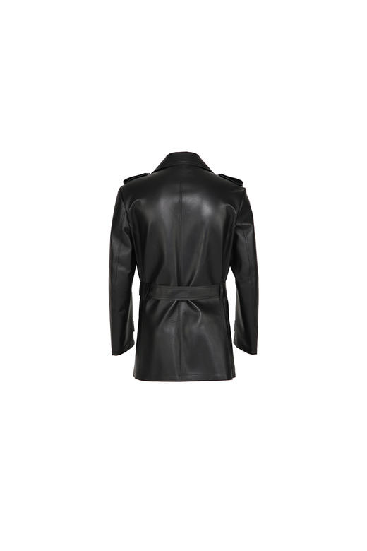 callisto黑色棉羊皮革皮衣 FRFLT013TD 商品图2