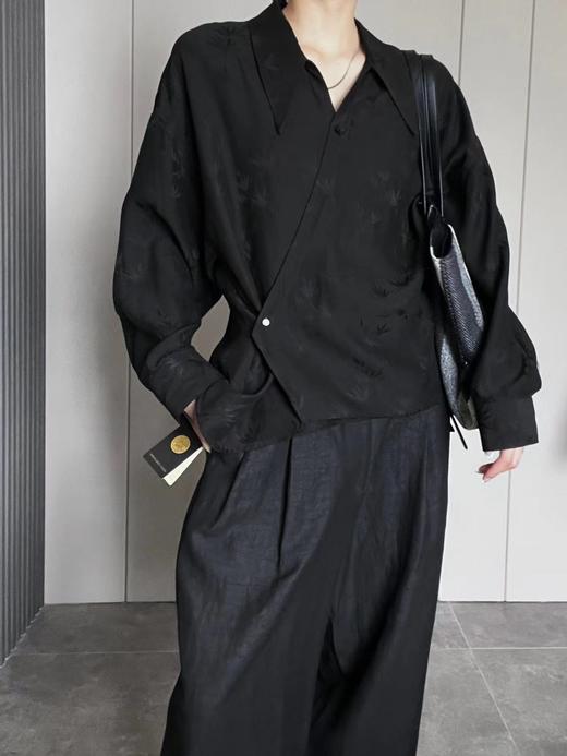 预定|盛唐牡丹 市隐系列V领斜扣收腰衬衣.潮快闪[福利品] 商品图14