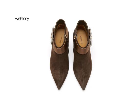 westory22年秋冬新款宴会细跟尖头高跟短靴81901 商品图4