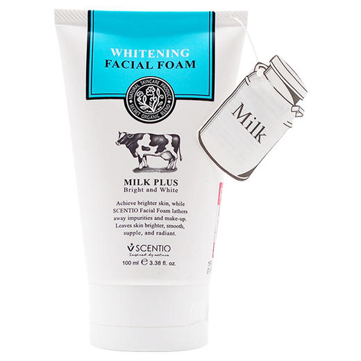 BeautyBuffet scentioQ10牛奶洗面奶100ml*1支 氨基酸洁面乳 温和清洁 提亮控油 泰国进口男女护肤品美丽蓓菲 商品图4