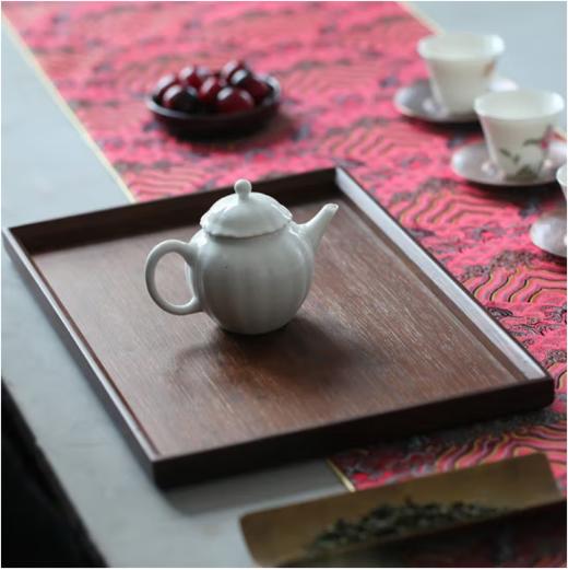 祥福茶具 竹制茶托盘功夫茶具日式纯色长方形竹托盘 家用简约果茶盘托收纳盘子 简艺茶奉 大号35*23.3*2cm【不支持补差，非质量问题不退不换】S 商品图2