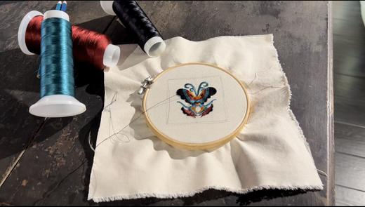 山谷居民手绣帆布包——梦蝶 商品图3
