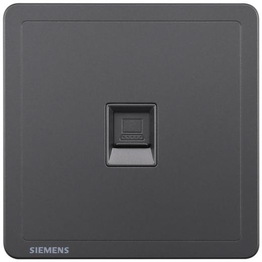 西门子开关插座面板致典深灰银六类电脑插座 商品图3