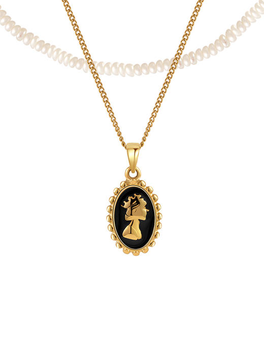 Manreya玛芮雅“神话物语-浪漫化身”法式浪漫头像淡水珍珠双层链 商品图0