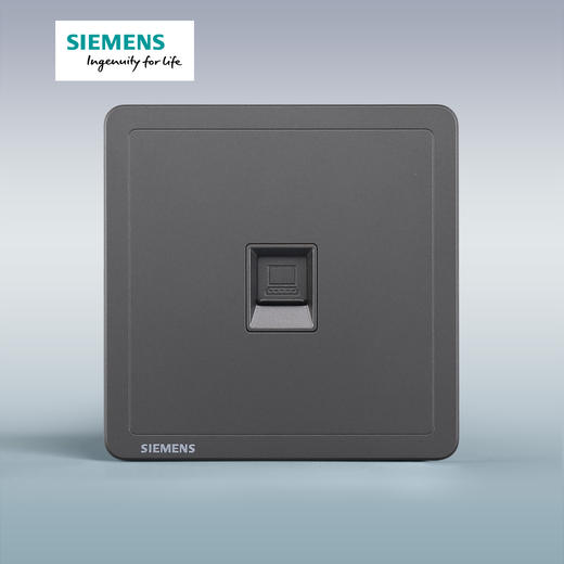 西门子开关插座面板致典深灰银六类电脑插座 商品图2