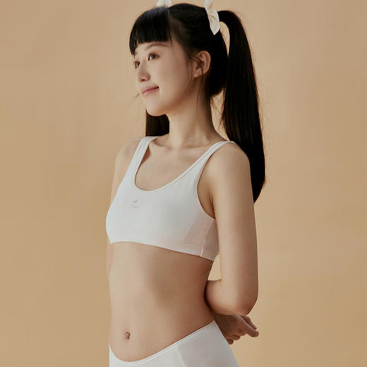 都市丽人少女三步优选成长一阶无尺码内衣棉质超薄夹棉杯少女文胸无排扣无钢圈BB26A2 商品图1