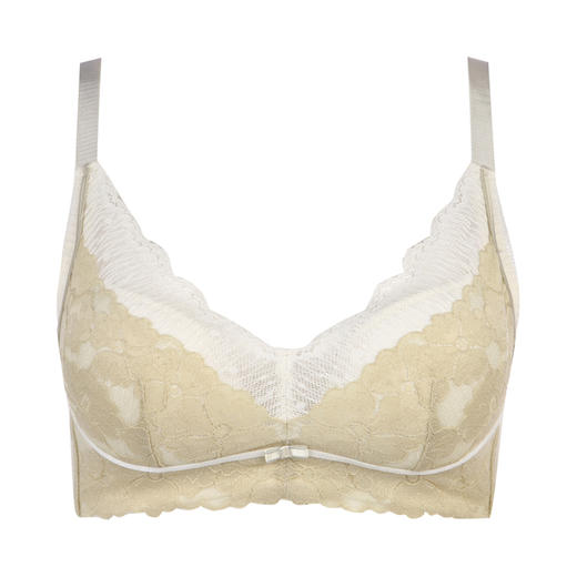 都市丽人自然舒适A杯无磁内衣蕾丝加厚3/4杯文胸三排扣无钢圈LB21G3 商品图4