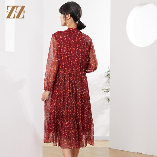 佐尔美秋季新款 清新甜美减龄百褶裙连衣裙E11LL36 商品图4