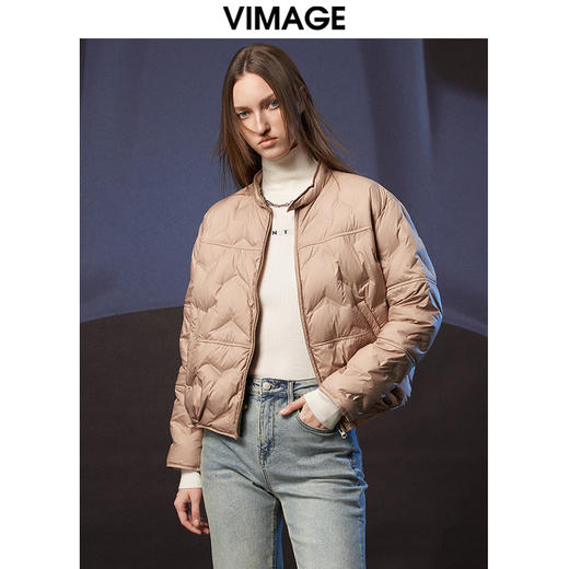  VIMAGE纬漫纪冬季新款时尚白鸭绒短款羽绒服V1811404 商品图5