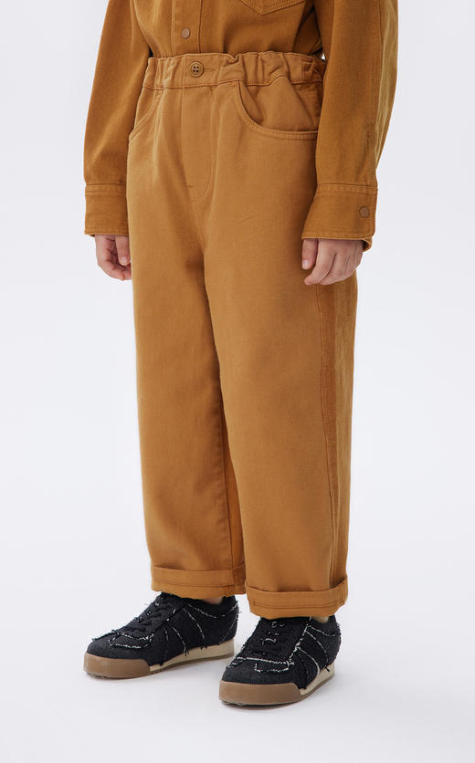 JNBY  22年秋款  拼接灯芯绒牛仔裤 1M9E12420 商品图3