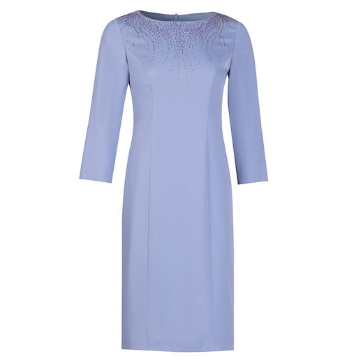 春装新款，时尚优雅圆领烫钻连衣裙中年大码减龄日常妈妈装裙子DY-T0679 商品图5