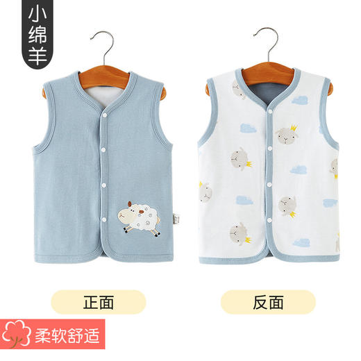【卡通潮范 一衣两穿】婴儿马甲春秋外穿宝宝背心儿童新生儿小马夹男孩女童夏季薄款坎肩 商品图5