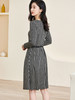 米思阳2024秋季新款优雅气质针织印花连衣裙收腰显瘦中长裙3172 商品缩略图2
