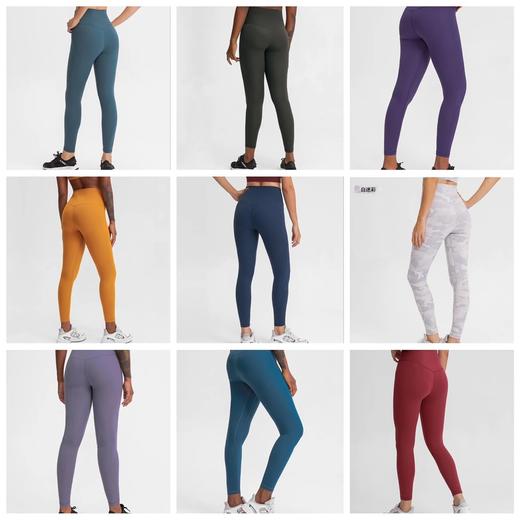 【常规款】lulu同款 leggings 经典长款秋冬双面磨毛裸感瑜伽裤女高腰提臀跑步运动小脚健身裤 商品图1
