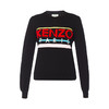 KENZO 高田贤三 女士棉质字母刺绣徽标圆领长袖针织衫 黑色 F852 TO490 808 99 商品缩略图0
