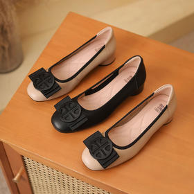 西村名物2022年春季商场同款百搭小香风奶奶鞋通勤鞋单鞋女X22AE17031