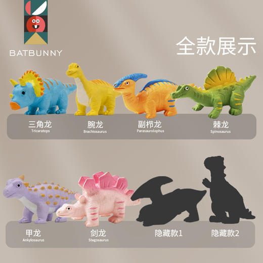 蝙蝠兔破壳吧恐龙蛋孵化蛋玩具泡水霸王龙儿童仿真动物三角龙盲盒 商品图4