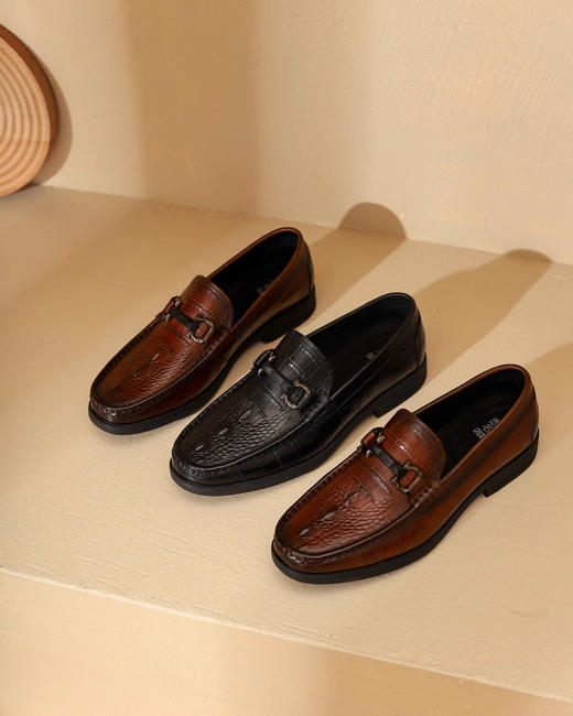 西村名物2022新款一脚蹬男单鞋商务皮鞋皮鞋男10791 商品图0