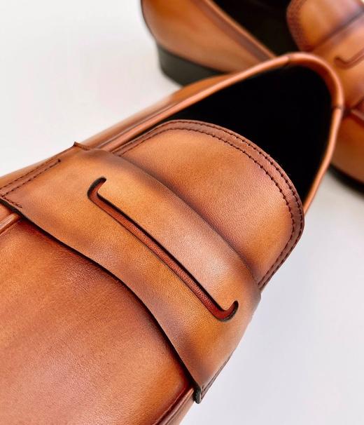 7折 男士 手工鞋界的王者 布鲁提高端手工皮鞋 新款乐福鞋 3色  AZ321 商品图5