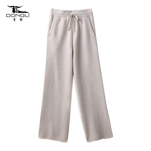 东黎 • 山羊绒女士秋冬米兰诺加厚宽松时尚休闲直筒裤 21T141 商品图4