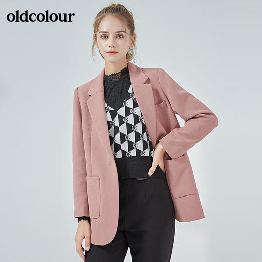 oldcolour2021秋季商场同款时尚百搭通勤西装外套N34048439 商品图0