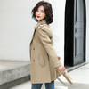 秋季新款韩版休闲纯色风衣中长款收腰系腰带洋气减龄外套HR-WD80999 商品缩略图3