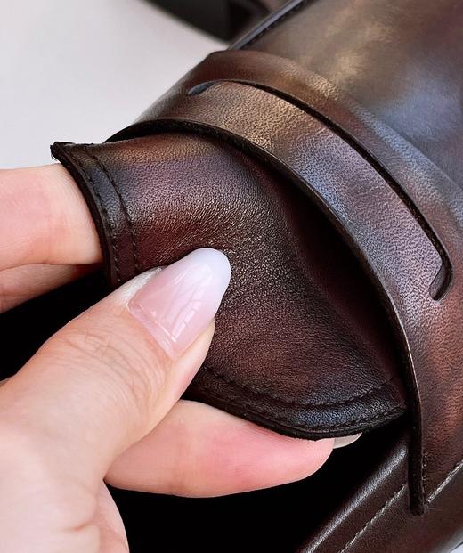 7折 男士 手工鞋界的王者 布鲁提高端手工皮鞋 新款乐福鞋 3色  AZ321 商品图10