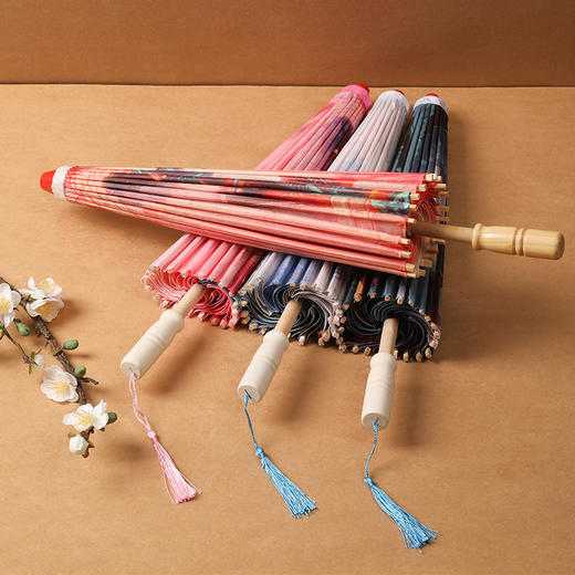 牛首山文创梦回金陵古风文艺汉服搭配油纸伞金陵小城文创绢伞防雨防晒古典伞 商品图2