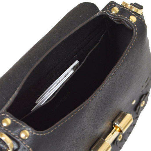 FURLA 芙拉 女士皮革镂空斜挎单肩包 黑色 870575 商品图3