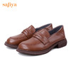 Safiya/索菲娅 2022秋季新品乐福鞋复古英伦风哑光软牛皮舒适JK小皮鞋 SF23112355 商品缩略图7