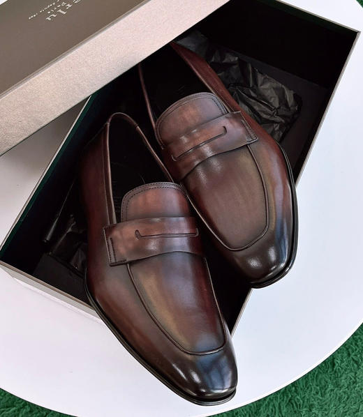 7折 男士 手工鞋界的王者 布鲁提高端手工皮鞋 新款乐福鞋 3色  AZ321 商品图8