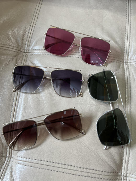 912-4骨折清 MCQ金属双梁 大框彩色半透镜片 秋冬款墨镜太阳镜 商品图1