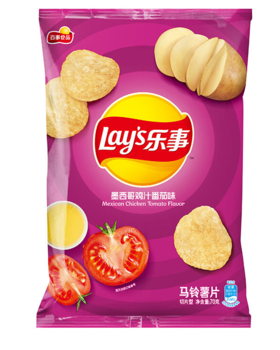 【亚欧超市】乐事墨西哥鸡汁番茄味薯片70g/袋