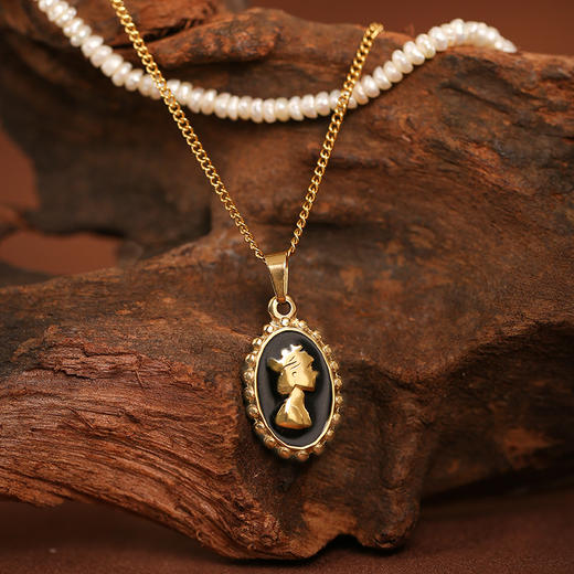 Manreya玛芮雅“神话物语-浪漫化身”法式浪漫头像淡水珍珠双层链 商品图5