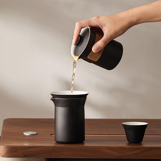 不吸茶性 容易清洗 | 鸣盏 纯手工黑陶功夫茶具十件套MZ8011[福利品] 商品图4