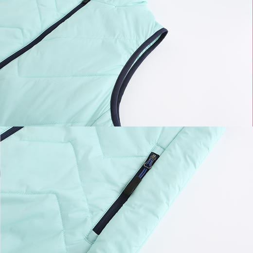 BLW-306B(PROSIMON高尔夫秋冬女清新色不对称绗线棉马夹） 商品图3