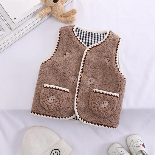 【保暖防寒 柔软舒适】秋冬韩版儿童马甲羽绒棉轻薄洋气小孩保暖外穿坎肩马甲男童潮上衣 商品图1