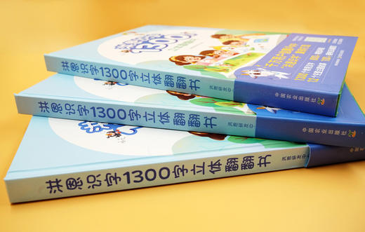 《洪恩识字立体翻翻书》3-8岁1300字，600+常用词，100+创意翻翻机关，8开大精装 商品图8